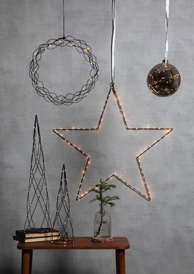 Krans Curly Svart 30cm