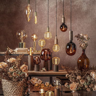 LED-lampa E27 G125 Decoled Metal 3-stegs dimming