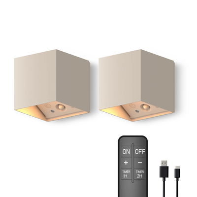 Batteridriven Vägglampa Falerna inkl. fjärr 2-pack Sand