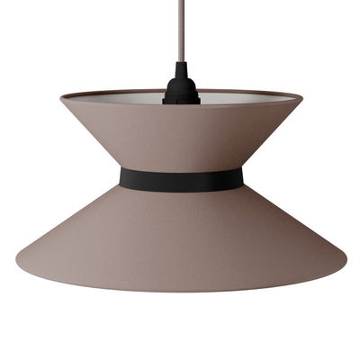 Lampskärm Clessidra i Ash Arenal elegant jordton med midjeband i Antracit