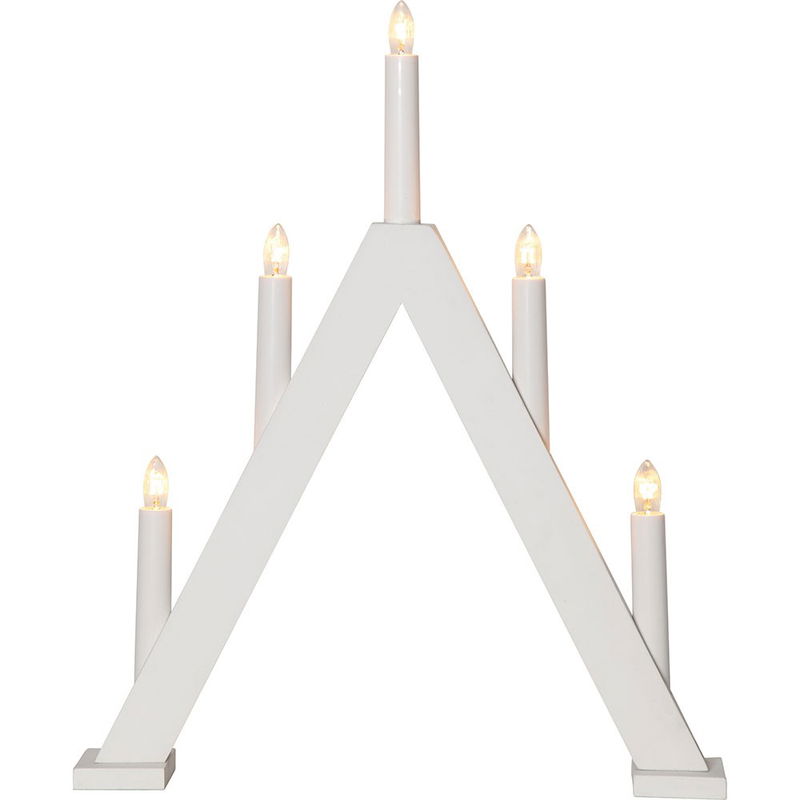 Ljusstake Albo Vit 40cm Ljusstake Albo Vit 40cm | Star Trading | Lampgrossen