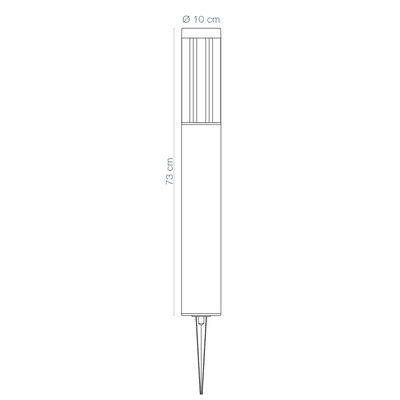 Pollare Helix 73cm Antracitgrå 8W 560lm 3000K LightsOn Garden Plug & Play