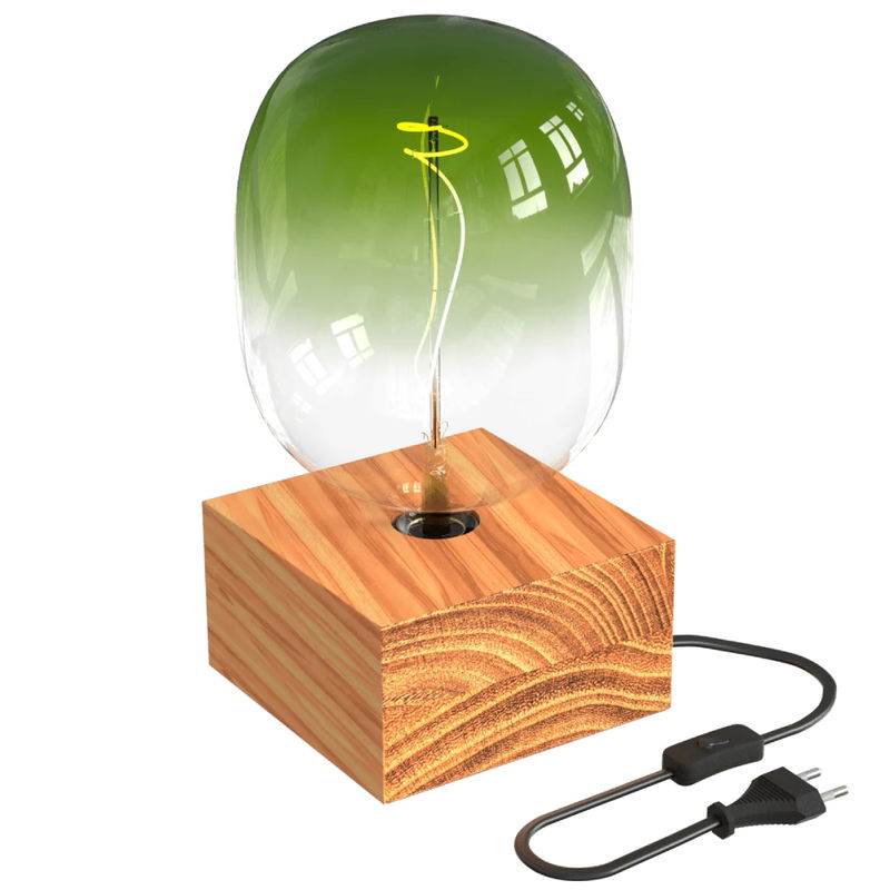 Lampfot Fyrkantig E27 15,5cm Trä