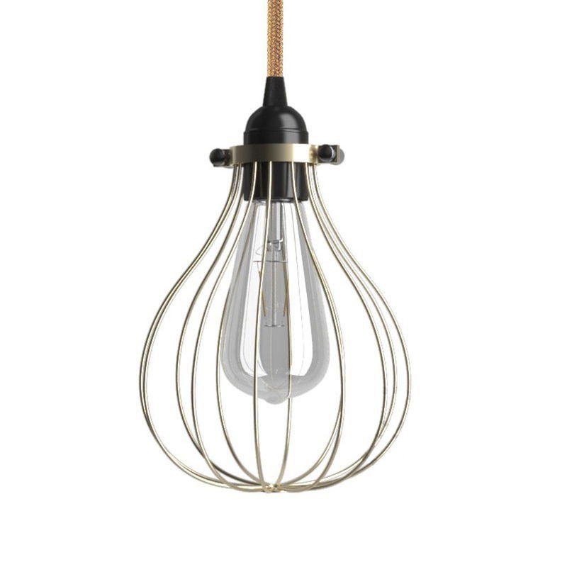 Lampskärm Bur Drop Mässing Lampskärm Bur Drop Mässing | Creative Cables Återförsäljare