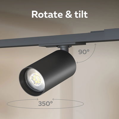 Spotlight på skena 4x GU10 Svart 2-meter