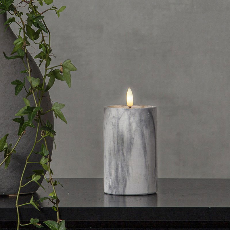 Blockljus Flamme Marble 17,5cm Blockljus Flamme Marble 17,5cm