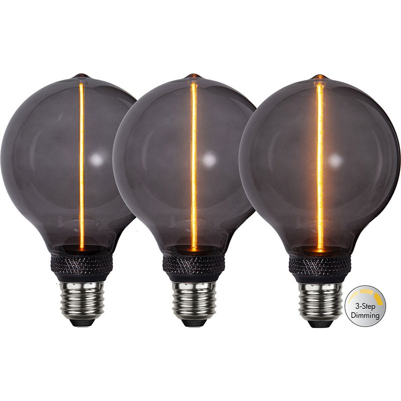 LED-lampa E27 G95 Decoled One 3-stegs dimming rökfärgad