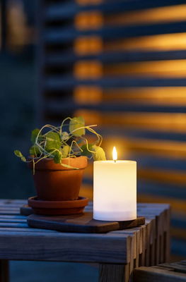 Blockljus Flamme Saul Solcell 12,5cm