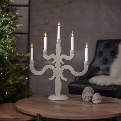 Ljusstake Canna Beige 5-ljus