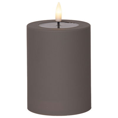 Blockljus Flamme Soft Grå 12.5cm