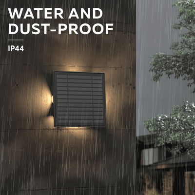 Solcells Vägglampa Altamura 4-vägs 2700K Svart