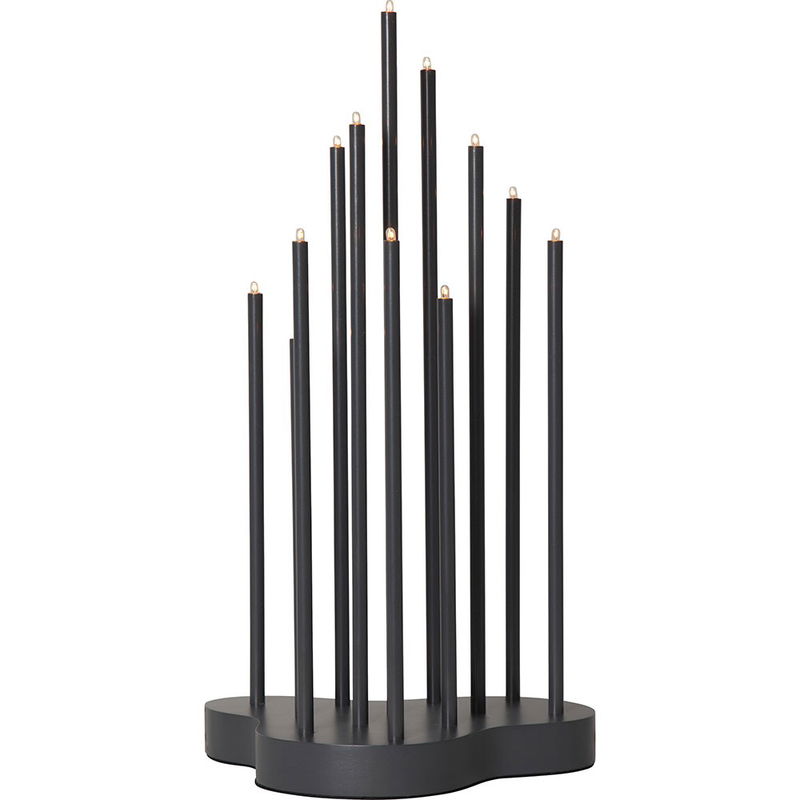 Ljusstake Buzz Grå 43cm Ljusstake Buzz Grå 43cm | Star Trading | Lampgrossen