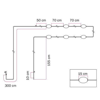 Ljusslinga Marina6 Fender Olivgrön kabel