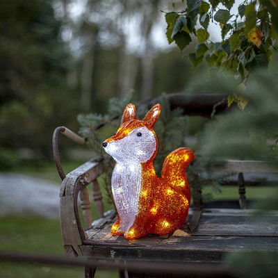Utomhusdekoration Crystalo Räv 28cm