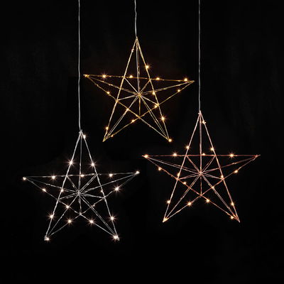 Julstjärna Line Kromfärgad i metall