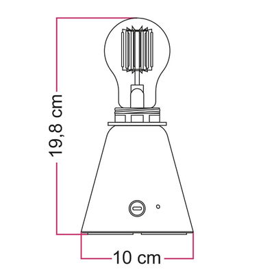 Uppladdningsbar Bordslampa Cabless11 Svart inkl. ljuskälla för lampskärm