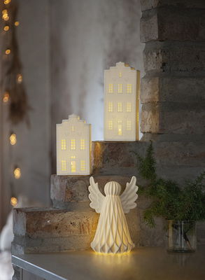 Inomhusdekoration Vinter Hus 21cm Porslin