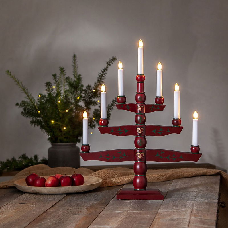 Ljusstake Tradition Röd Ljusstake Tradition Röd