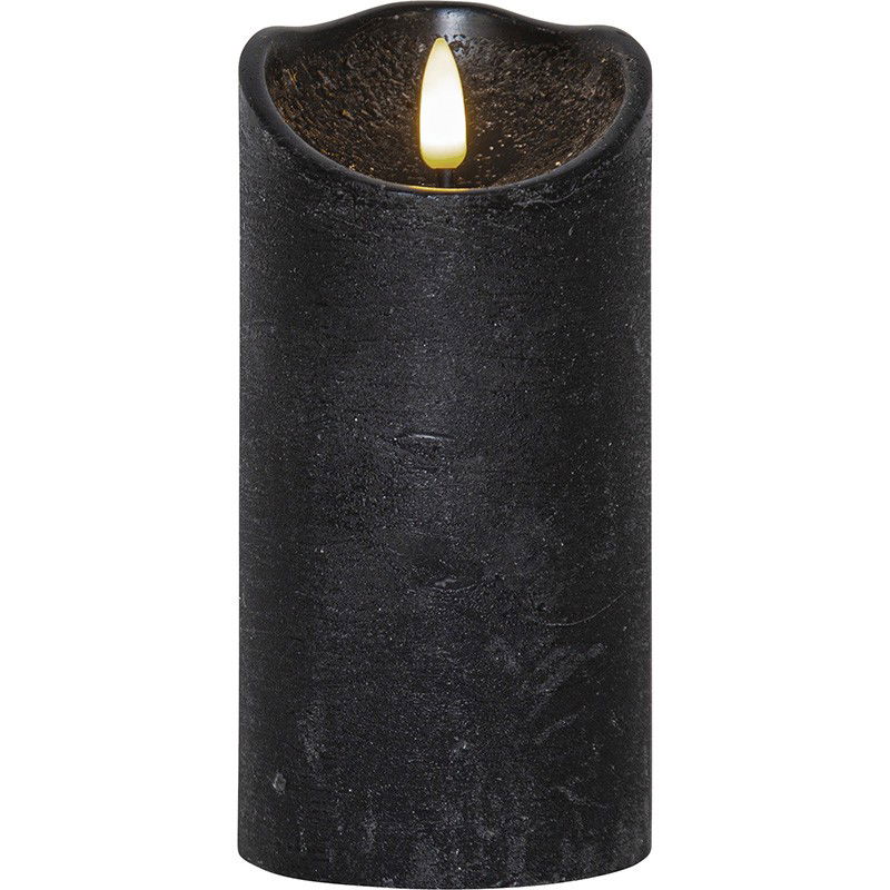 Blockljus Flamme Swirl Grå 15cm Blockljus Flamme Swirl Grå 15cm