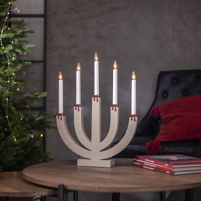 Ljusmanschett Rosett 7-Pack Röd