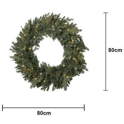 Krans Greyland 80cm med LED-ljus Krans Greyland 80cm med LED-ljus