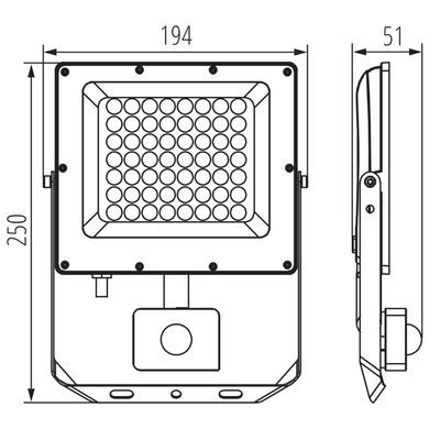Strålkastare 50W ACETE CCT Sensor