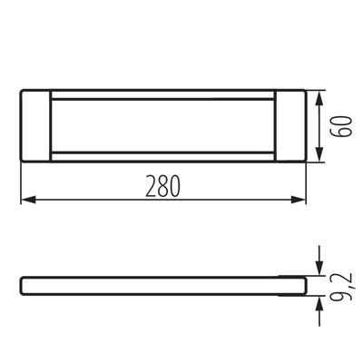 Bänkbelysning DAXA 280mm Dim Påbyggnad
