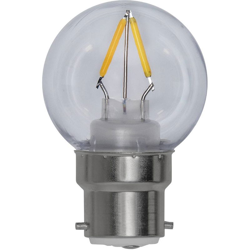 Klotlampa LED 120lm B22 2700K Plast