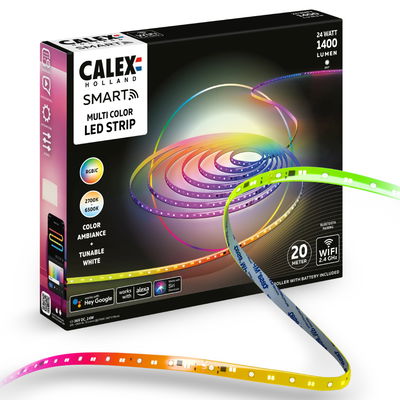 Smart LED Strip RGBIC+CCTIC 2700-6500K Ställbar 20m inkl. driver & fjärrkontroll
