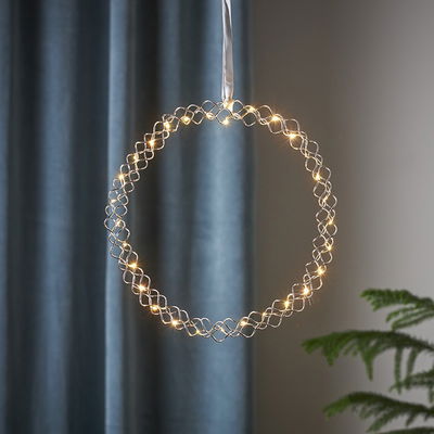 Juldekoration Hoop Hängande Krom