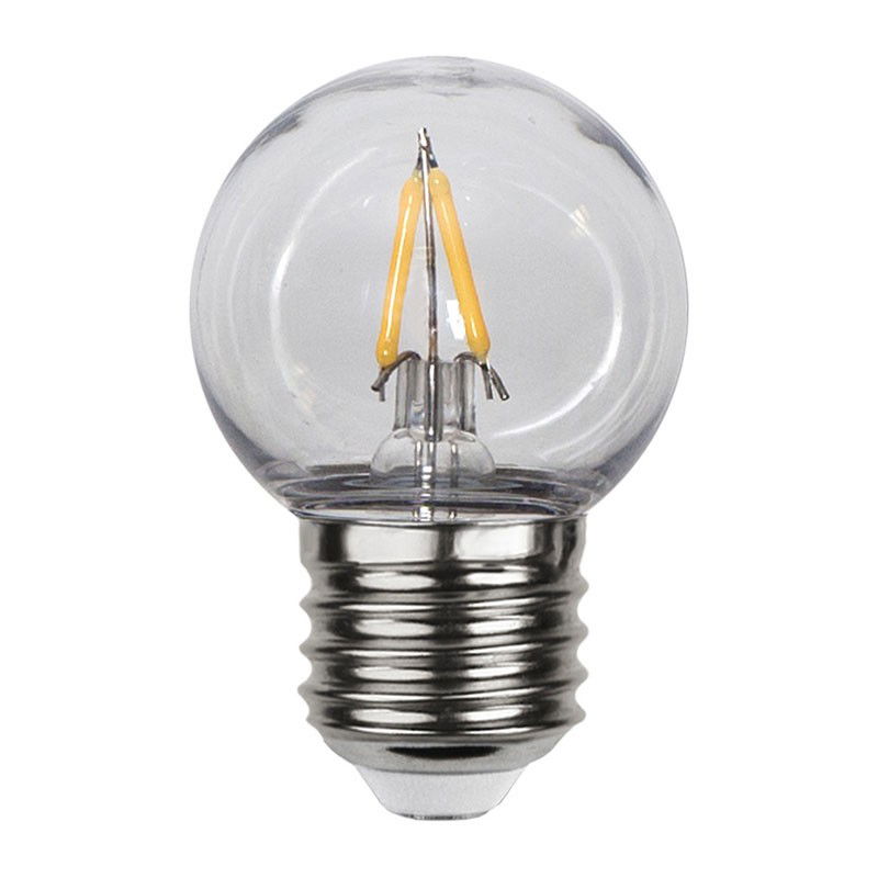 Klotlampa Plasthölje LED Filament Soft Glow 0,6W 70lm E27 2200K Klotlampa Plasthölje LED Filament Soft Glow 0,6W 70lm E27 2200K
