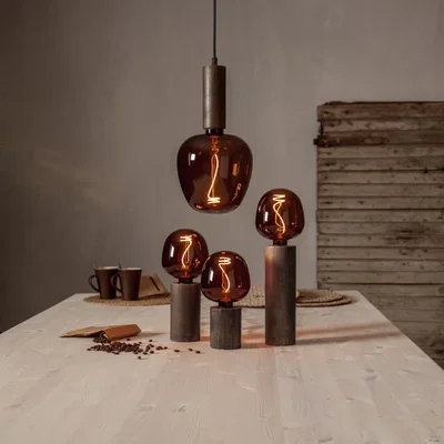 Tub Lampfot E27 Brun 25cm