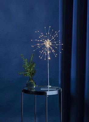 Dekoration på fot Firework Silver 50cm