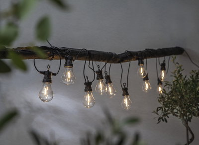 Party Light Circus Filament Svart LED 10-ljus