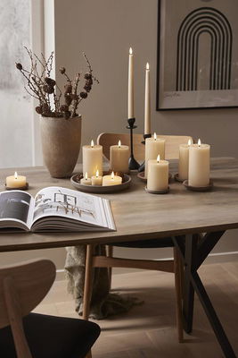 Värmeljus Flamme Flow Beige 2-pack Timer