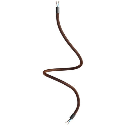 Flexibel textilkabel Whisky Svart med svarta avslut, 90cm | Creative Cables