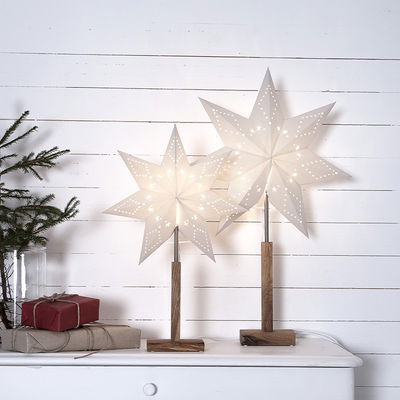 Julstjärna Karo På Fot Vit 55cm