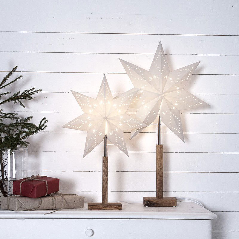 Julstjärna Karo På Fot Vit 55cm