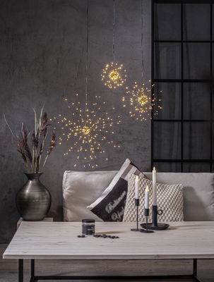 Hängande dekoration Firework Svart 26cm
