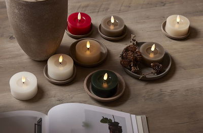 Värmeljus Flamme Flow Beige 2-pack Timer
