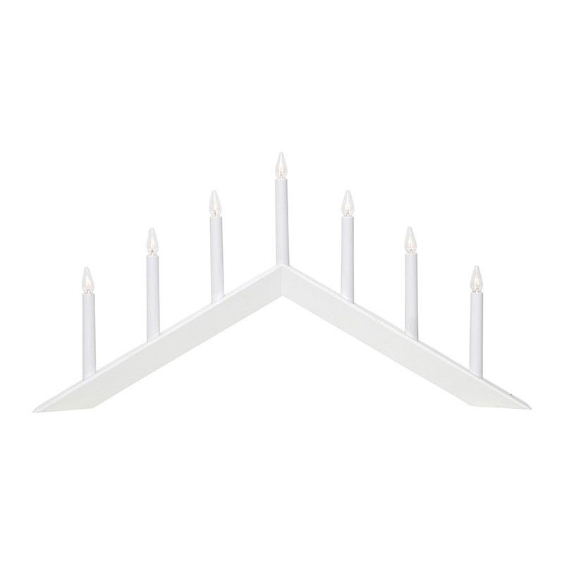 Ljusstake Arrow Vit 36cm