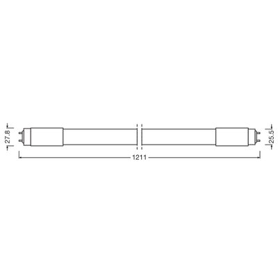 Ledvance LED Lysrör T8 Universal Value 18W 120cm/830 Varmvit