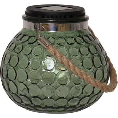 Solcellslykta Dotte grönt glas
