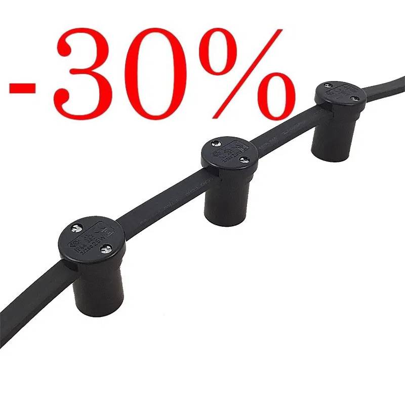 Flatkabel E14 5m c/c 50cm Svart Standard