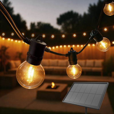 Solcellsljusslinga 10m 20st Klara LED med fjärrkontroll