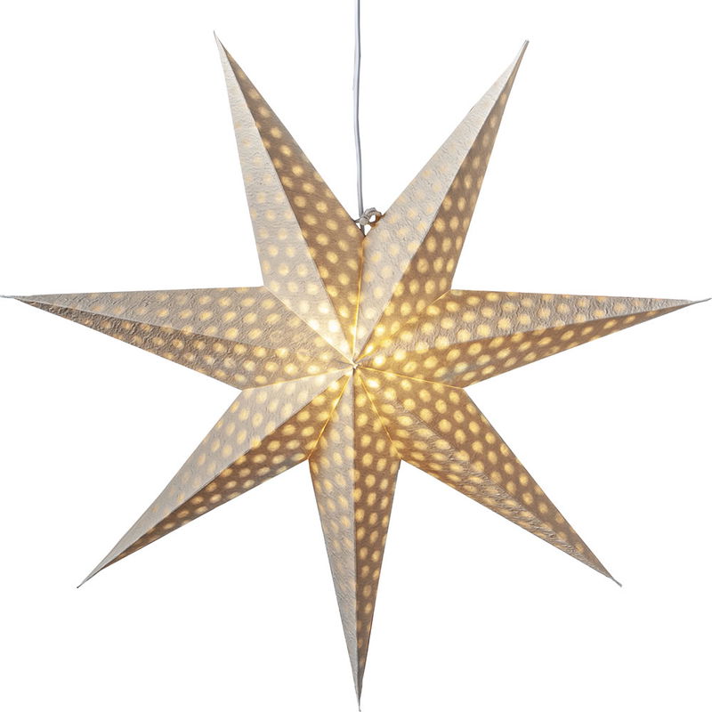 Julstjärna Cloud Vit med vattenstämplade prickar 60cm