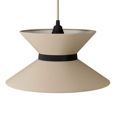 Lampskärm Clessidra i Taupe Arenal i gråbrun/beige nyans med midjeband i Antra