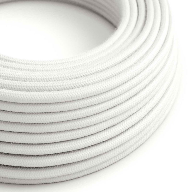 Textilkabel Bomull Vit 2x0.75 mm² | Creative Cables