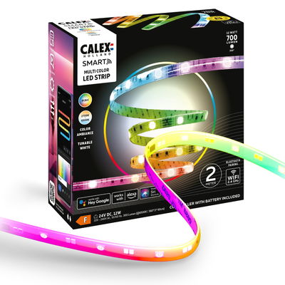 Smart LED Strip RGBIC+CCT 2700-6500K Ställbar 2m inkl. driver & fjärrkontroll