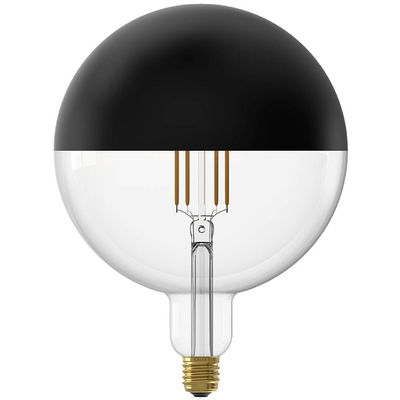 Globlampa Ø200 LED Toppförspeglad Svart 360lm E27 1800K Dim
